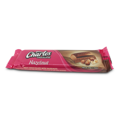 CHARLES CHOCOLATE HAZELNUT 50G
