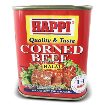 HAPPI CORNED BEEF HALAL 340 G 