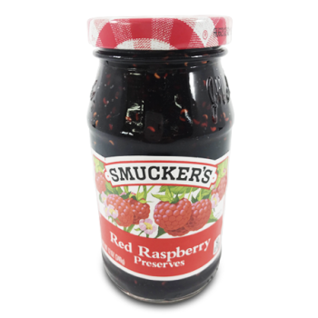 SMUCKER'S RED RASPBERRY PRESERVES 340G