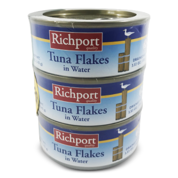 RICHPORT TUNA FLAKES IN WATER 100 G 3PK 