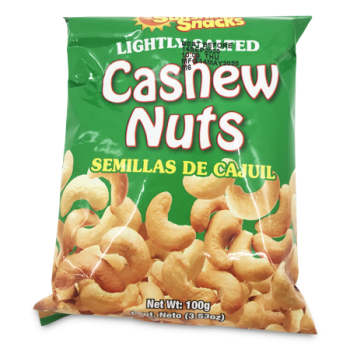 SUNSHINE SNACKS LIGHTLY SALTED CASHEW NUTS 100 G 
