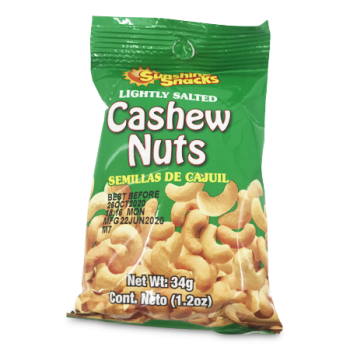 SUNSHINE SNACKS LIGHTLY SALTED CASHEW NUTS 30 G 