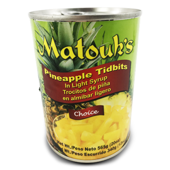 MATOUK'S PINEAPPLE TIDBITS IN LIGHT SYRUP 565 G 