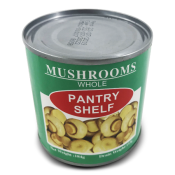 PANTRY SHELF MUSHROOMS WHOLE  184 G