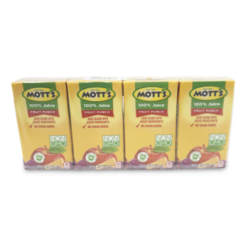 MOTT'S 100% JUICE FRUIT PUNCH 4 X 125 ML 