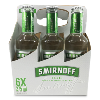 SMIRNOFF ICE GREEN APPLE BITE 6 X 275 ML 