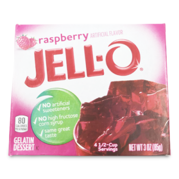 JELL-O GELATIIN DESSERT RASPBERRY 85 G