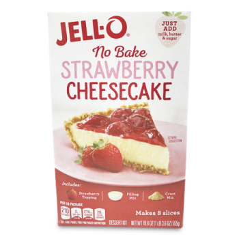 JELL-O NO BAKE STRAWBERRY CHEESECAKE 555 G 