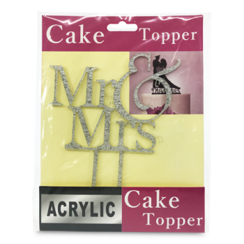 ACRYLIC CAKE TOPPER "MR. & MRS."