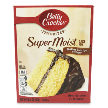 BETTY CROCKER SUPER MOIST CAKE MIX YELLOW BUTTER RECIPE 432 G 