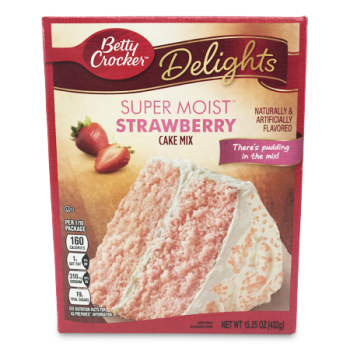BETTY CROCKER DELIGHTS SUPER MOIST STRAWBERRY CAKE MIX 432 G 
