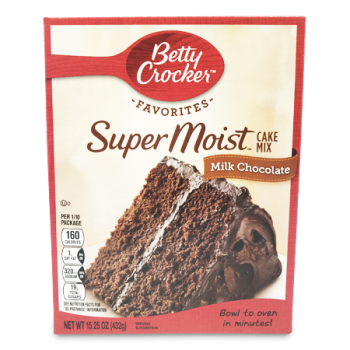 BETTY CROCKER  SUPER MOIST CAKE MIX MILK CHOCOLATE  432 G 