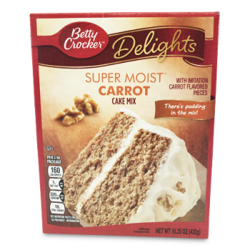 BETTY CROCKER DELIGHTS SUPER MOIST CARROT CAKE 432 G 