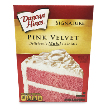 DUNCAN HINES SIGNATURE PINK VELVET CAKE MIX 432 G 