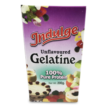INDULGE UNFLAVOURED GELATINE 100% PURE PROTEIN 200 G 