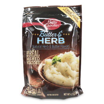 BETTY CROCKER BUTTER & HERB MASHED POTATOES 4.7OZ