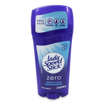 LADY SPEED STICK ZERO SIMPLY CLEAN DEODORANT 65 G 