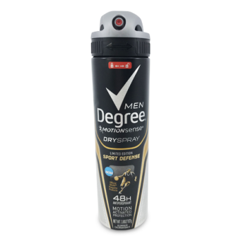 DEGREE MEN MOTION SENSE DRY SPRAY SPORT DEFENSE ANTIPERSPIRANT 107 G 
