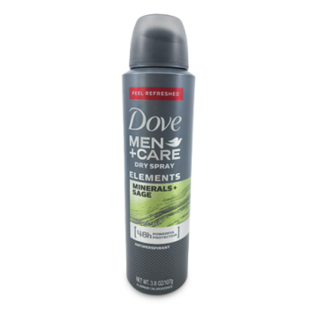 DOVE MEN +CARE DRY SPRAY ELEMENTS MINERALS & SAGE 107 G 