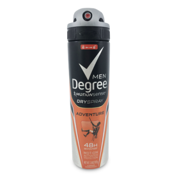 DEGREE MEN MOTION SENSE DRY SPRAY ADVENTURE  ANTIPERSPIRANT 107 G 
