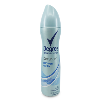 DEGREE MOTION SENSE DRY SPRAY SHOWER CLEAN ANTIPERSPIRANT 107 G 