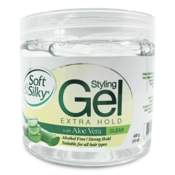 SOFT & SILKY STYLING GEL EXTRA HOLD WITH ALOE VERA CLEAR 454 G