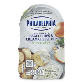 PHILADELPHIA BAGEL CHIPS & CREAM CHEESE DIP CHIVE & ONION 70.8  G 