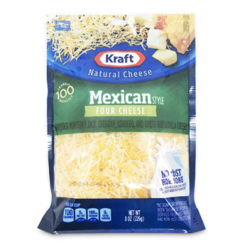 KRAFT MEXICAN STYLE SHREDDED FOUR CHEESE 226 G 