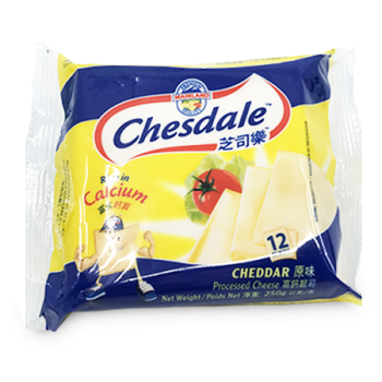 MAINLAND CHESDALE CHEDDAR CHEESE 12 SLICES 250 G 