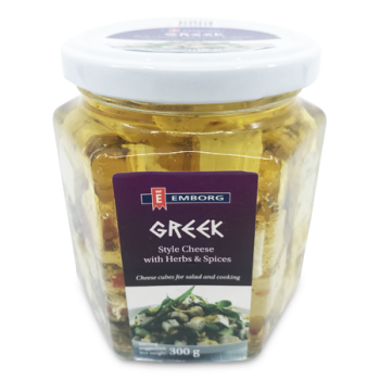 EMBORG GREEK STYLE CHEESE WITH HERBS & SPICES 300 G 