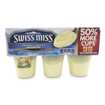 SWISS MISS CREAMY VANILLA PUDDING 6 X 4 OZ
