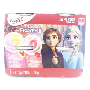YOPLAIT LOW FAT YOGURT STRAWBERRY BANANA / STRAWBERRY 8 X 4 OZ 