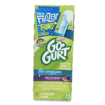 YOPLAIT GO GURT COTTON CANDY / MELON BERRY 8 X 2 OZ 