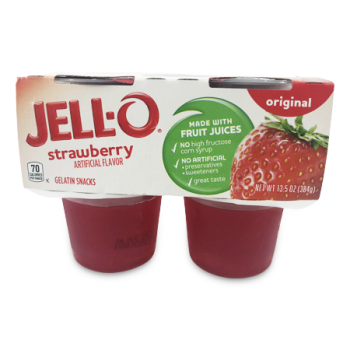 JELL-O ORIGINAL STRAWBERRY GELATIN SNACKS 384 G 
