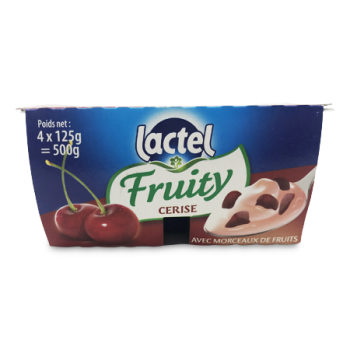 LACTEL FRUITY CHERRY YOGURT 4 X 125 G 