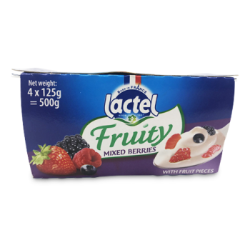 LACTEL FRUITY MIXED BERRIES YOGURT 4 X 125 G 