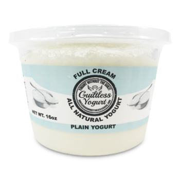 GUILTLESS YOGURT FULL CREAM ALL NATURAL YOGURT PLAIN 16 OZ