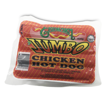 ERIN FARM JUMBO CHICKEN HOT DOG 400 G 
