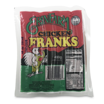 ERIN FARM CHICKEN FRANKS 400 G 