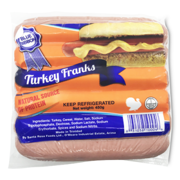BLUE RIBBON TURKEY FRANKS 450 G 