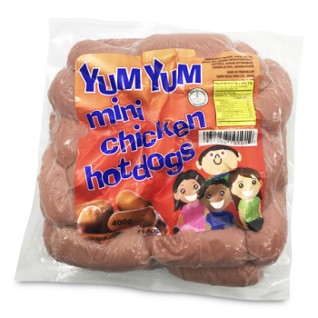 YUM YUM MINI CHICKEN HOTDOGS 400 G 