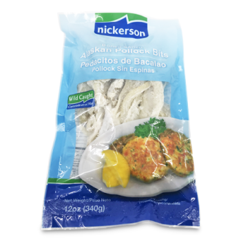 NICKERSON BONED SALTED ALASKAN POLLOCK BITS 340 G 