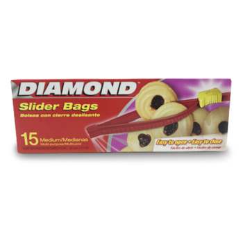 DIAMOND SLIDER BAGS 15 MEDIUM BAGS 