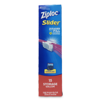 ZIPLOC SLIDER STORAGE BAG 15 