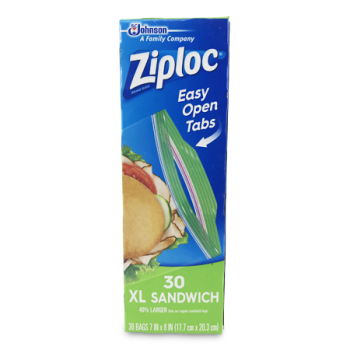ZIPLOC GRIP 'N SEAL 30 XL SANDWICH  
