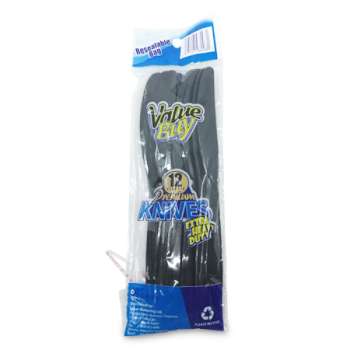 VALUE BUY BLACK PLASTIC KNIVES 12PCS
