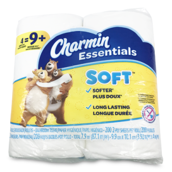 CHARMIN ESSENTIALS SOFT TISSUE PAPER 4ROLLS 