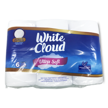 WHITE CLOUD ULTRA SOFT BATHROOM TISSUE PAPER 6PK