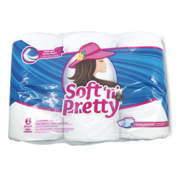 SOFT N PRETTY BATHROOM TISSUE 6ROLLS 