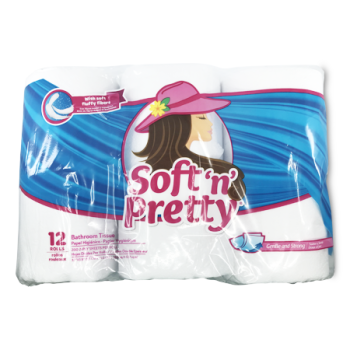 SOFT N PRETTY BATHROOM TISSUE 12PK